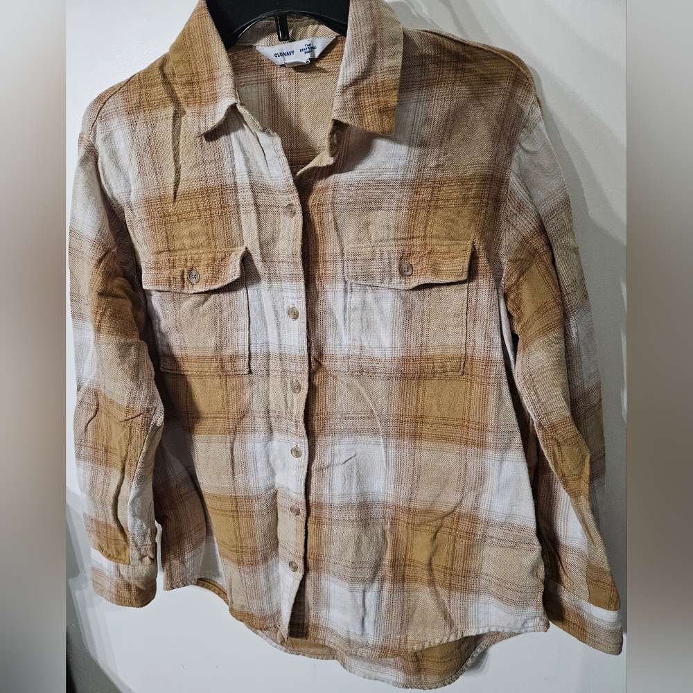 Old Navy size small boyfriend flannel 100% cotton